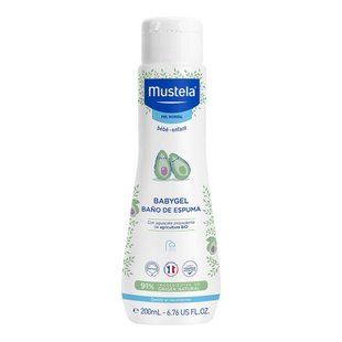 Детский гель для ванной Mustela Babygel Baño De Espuma Con Aguacate Bio 200 мл - основное фото