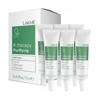 Маска для жирных волос с матирующим эффектом Lakme K.Therapy Purifying Matt Mask 6х15 мл - основное фото