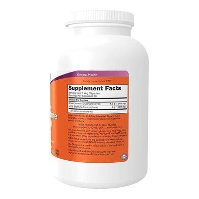 Веганський глюкозамін і MSM Now Foods Glucosamin & MSM 240 шт - основне фото
