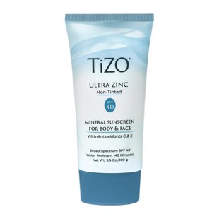 Мінеральний сонцезахисний крем TIZO Ultra Zinc Mineral Sunscreen For Body & Face Non-Tinted SPF 40 5 г - основне фото