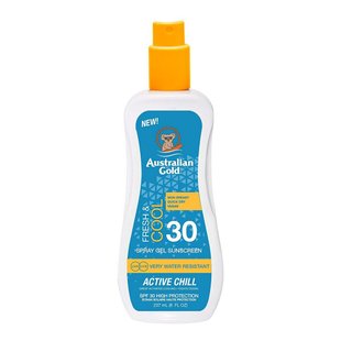 Водостійкий сонцезахисний спрей-гель Australian Gold SPF 30 Active Chill Spray Gel 237 мл - основне фото