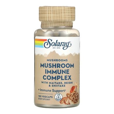 Комплекс грибов для иммунитета Solaray Mushroom Immune Complex 600 mg 100 шт - основное фото