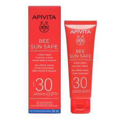 Солнцезащитный гель-крем для лица Apivita Bee Sun Safe Hydra Fresh Face Gel Cream SPF 30 50 мл - основное фото
