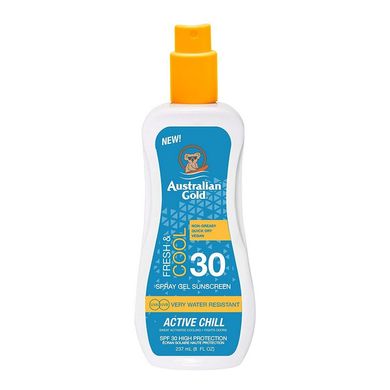 Водостійкий сонцезахисний спрей-гель Australian Gold SPF 30 Active Chill Spray Gel 237 мл - основне фото