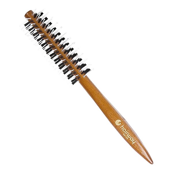 Дерев'яний коричневий брашинг із змішаною щетиною Hairway Round Brush Glossy Wood 06126 45 мм - основне фото