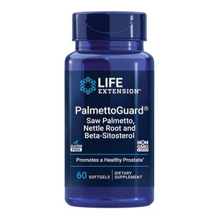 Добавка для здоровья простаты Life Extension PalmettoGuard Saw Palmetto, Nettle Root and Beta-Sitosterol 60 шт - основное фото