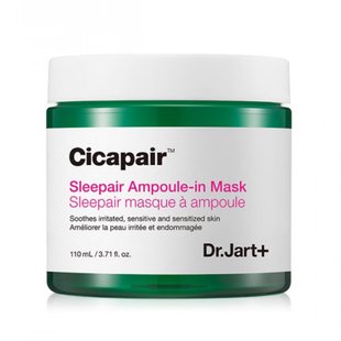 Ночная успокаивающая маска с экстрактом центеллы Dr. Jart+ Cicapair Sleepair Ampoule-in Mask 110 мл - основное фото