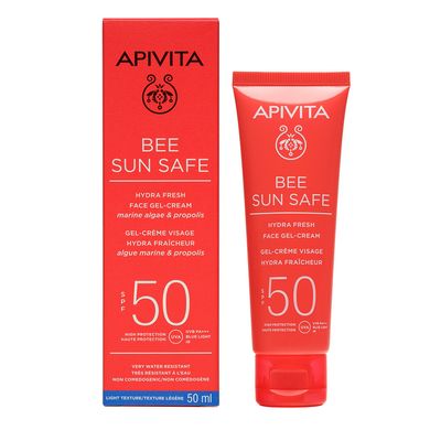 Солнцезащитный гель-крем для лица Apivita Bee Sun Safe Hydra Fresh Face Gel Cream SPF 50 50 мл - основное фото