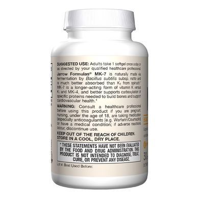 Вітамін К2 Jarrow Formulas MK-7 180 mcg 30 шт - основне фото