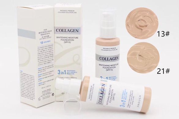 Осветляющий тональный крем с коллагеном Enough Collagen Whitening Moisture Foundation 3 in 1 (#13) SPF 15 100 мл - основное фото