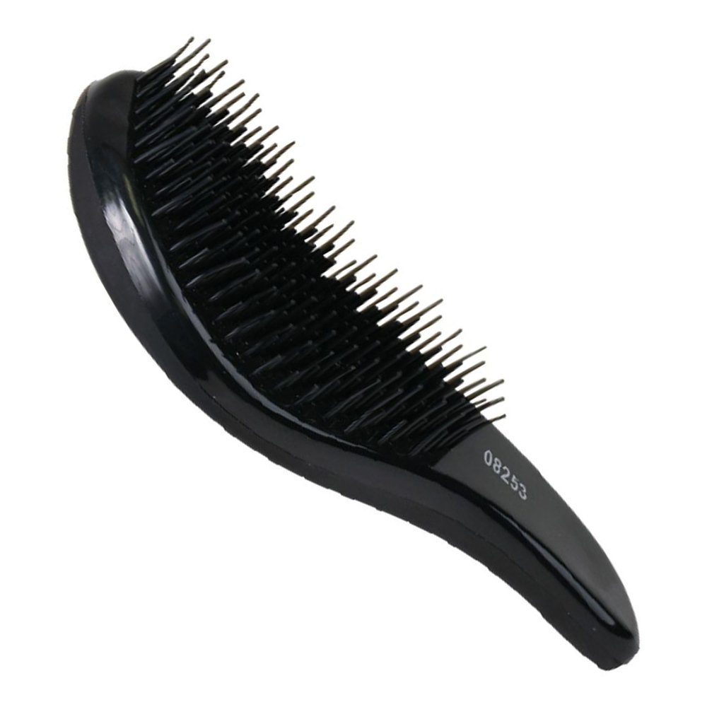 Чорна масажна щітка 17-рядна Hairway Detangling Brush Easy Combing 08253 - основне фото