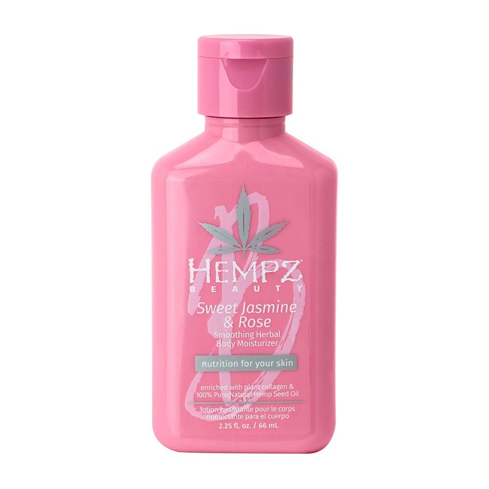 Молочко для тела «Сладкий жасмин-Роза» HEMPZ Sweet Jasmine & Rose Collagen Infused Herbal Body Moisturizer 65 мл - основное фото