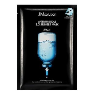 Тканевая маска с пептидами и гиалуроновой кислотой JMsolution Water Luminous S.O.S. Ringer Mask Black 25 мл - основное фото