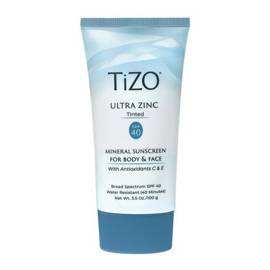 Минеральный солнцезащитный крем TIZO Ultra Zinc Mineral Sunscreen For Body & Face Tinted SPF 40 100 г - основное фото