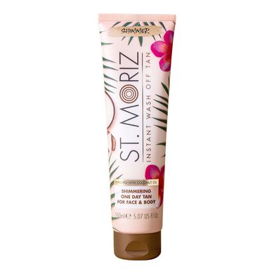 Крем экспресс-бронзатор с лёгким эффектом загара St. Moriz Coconut Instant Wash Off Tan 150 мл - основное фото