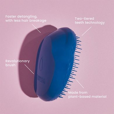 Синяя расчёска для волос Tangle Teezer Original Plant Brush Deep Sea Blue - основное фото