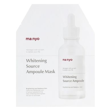 Тканевая осветляющая маска с ниацинамидом Manyo Factory Whitening Source Ampoule Mask 25 мл - основное фото