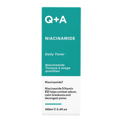 Зволожувальний тонер для обличчя з ніацинамідом Q + A Niacinamide Daily Toner 100 мл - основне фото