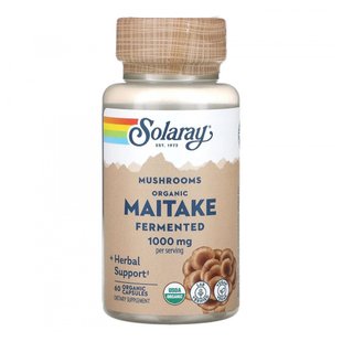 Ферментированный майтаке в капсулах Solaray Org Grown Fermented Maitake 1000 mg 60 шт - основное фото