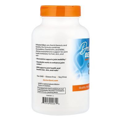 Глюкозамін, хондроїтин і МСМ Doctor's Best Glucosamine Chondroitin MSM 240 шт - основне фото
