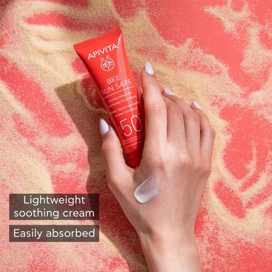 Сонцезахисний заспокійливий крем для обличчя Apivita Bee Sun Safe Hydra Sensitive Soothing Face Cream SPF 50+ 50 мл - основне фото