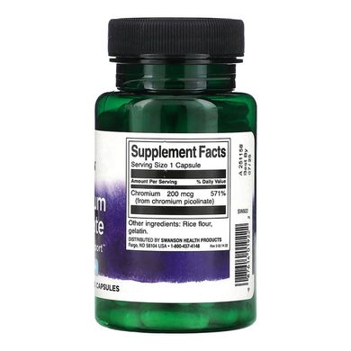 Хром з піколіновою кислотою в капсулах Swanson Chromium Picolinate 200mcg 100 шт - основне фото