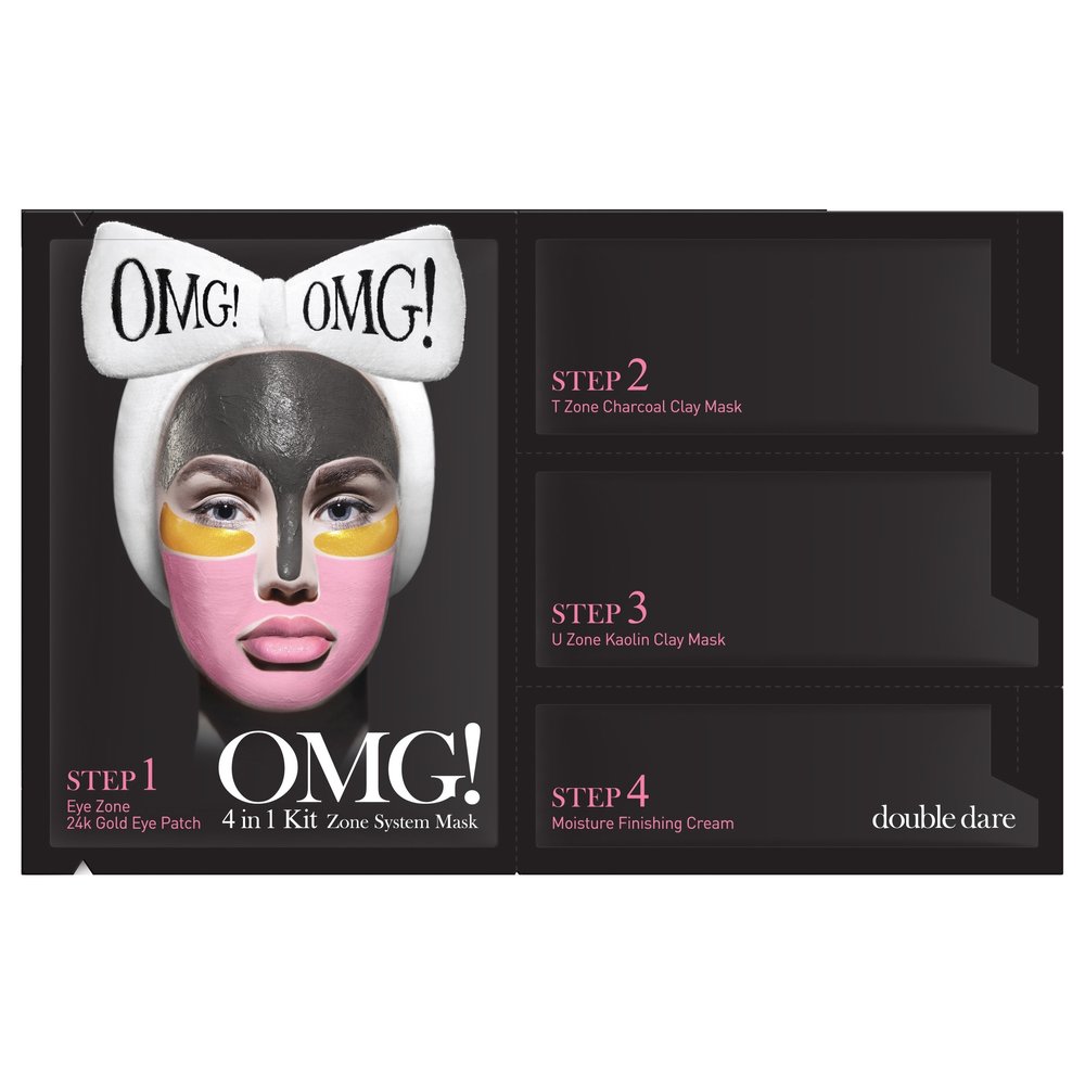 Четырёхкомпонентная очищающая маска Double Dare OMG! 4 in 1 Kit Zone System Mask - основное фото
