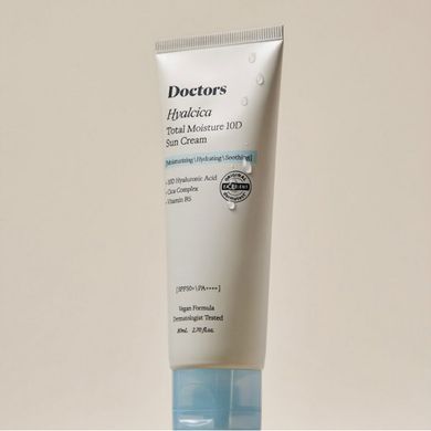 Сонцезахисний крем з гіалуроновою кислотою та пептидами Doctors Hyalcica Total Moisture 10 D Sun Cream SPF 50+ /PA++++ 80 мл - основне фото