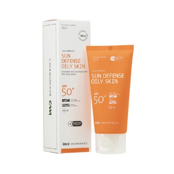 Солнцезащитный крем для жирной кожи INNOAESTHETICS INNO-DERMA Sunblock UVP 50+ Oily Skin, 60 г - основное фото