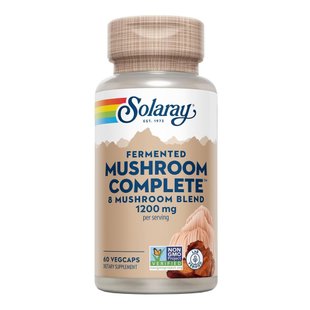 Комплекс ферментированных грибов Solaray Fermented Mushroom Complete 1200 mg 60 шт - основное фото