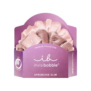 Набор из двух резинок для волос Invisibobble SPRUNCHIE Slim Premium La Vie En Rose Pink - основное фото