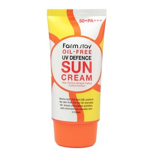 Солнцезащитный крем с экстрактом алоэ FarmStay Oil-Free Uv Defence Sun Cream SPF 50+ PA+++ 70 мл - основное фото