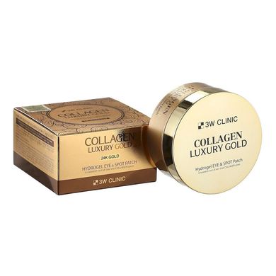 Гідрогелеві патчі з колагеном і золотом 3W CLINIC Collagen Luxury Gold Hydrogel Eye and Spot Patch 60 шт - основне фото