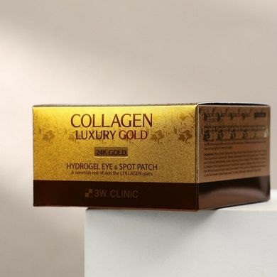 Гидрогелевые патчи с коллагеном и золотом 3W CLINIC Collagen Luxury Gold Hydrogel Eye and Spot Patch 60 шт - основное фото