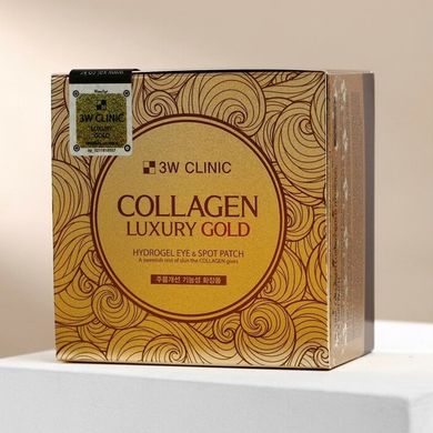 Гідрогелеві патчі з колагеном і золотом 3W CLINIC Collagen Luxury Gold Hydrogel Eye and Spot Patch 60 шт - основне фото