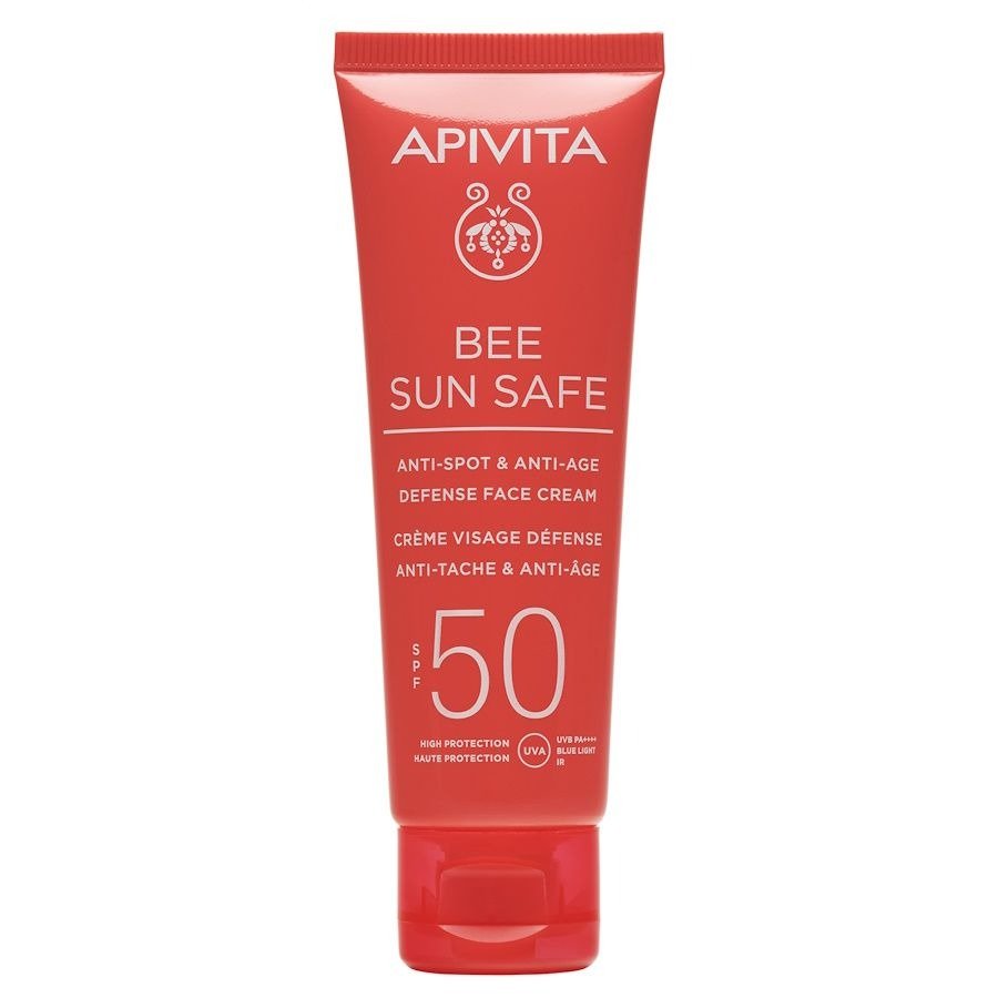 Сонцезахисний крем проти пігментних плям та старіння Apivita Bee Sun Safe Anti-Spot & Anti-Age Defense Face Cream SPF 50 50 мл - основне фото