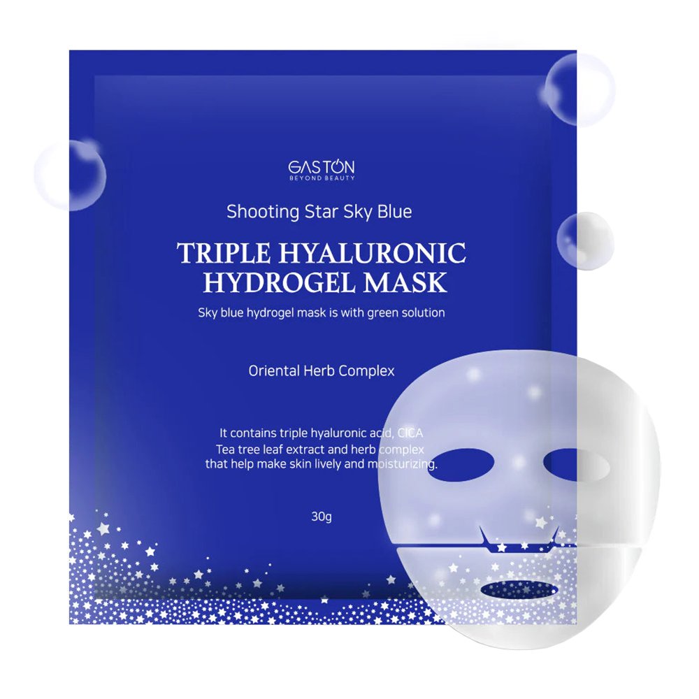 Гидрогелевая маска для лица Gaston Shooting Star Sky Blue Triple Hyaluronic Hydrogel Mask 40 г - основное фото