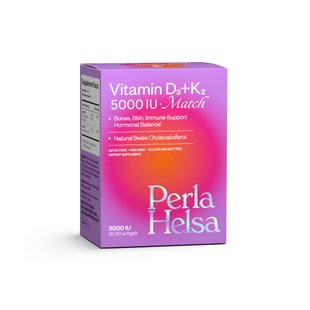 Витамины D3 и K2 Perla Helsa Vitamin D3 + K2 Match 5000 IU + 75 mcg 60 шт - основное фото