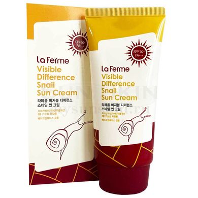 Солнцезащитный крем с улиточным муцином Farmstay Visible Difference Snail Sun Cream SPF 50+ PA+++ 70 мл - основное фото