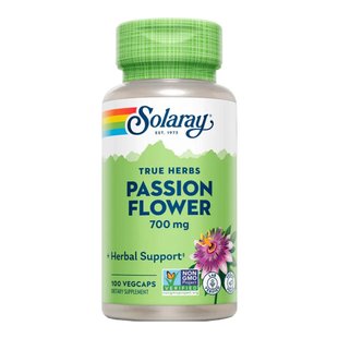 Экстракт цветка пассифлоры в капсулах Solaray Passion Flower Aerial 700 mg 100 шт - основное фото