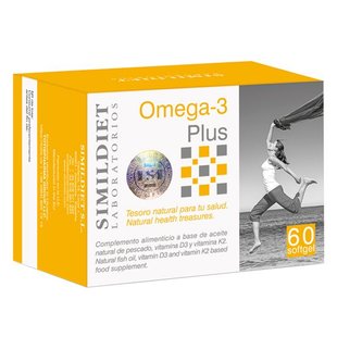 Капсулы для повышения енергии с Омега-3 SIMILDIET Laboratorios Omega-3 Plus 60 шт - основное фото