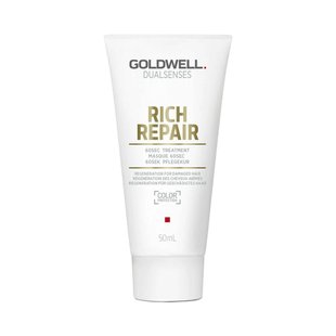 Відновлювальна маска для сухого та пошкодженого волосся Goldwell Dualsenses Rich Repair Restoring 60Sec Treatment 50 мл - основне фото