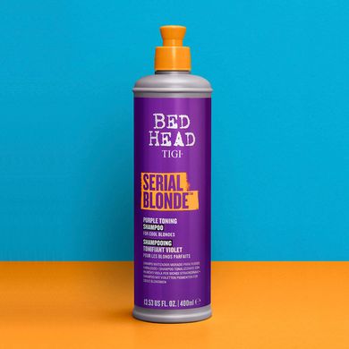 Фиолетовый тонирующий шампунь TIGI Bed Serial Blonde Purple Shampoo For Cool Blonde Hair 400 мл - основное фото