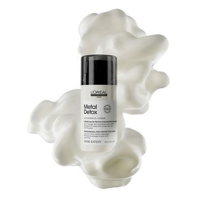 Крем для зменшення ламкості волосся та зміни кольору L'Oreal Professionnel Metal Detox Professional High Protection Cream 100 мл - основне фото