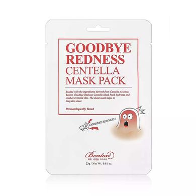 Успокаивающая маска с центеллой азиатской BENTON Goodbye Redness Centella Mask Pack 10 шт x 23 г - основное фото