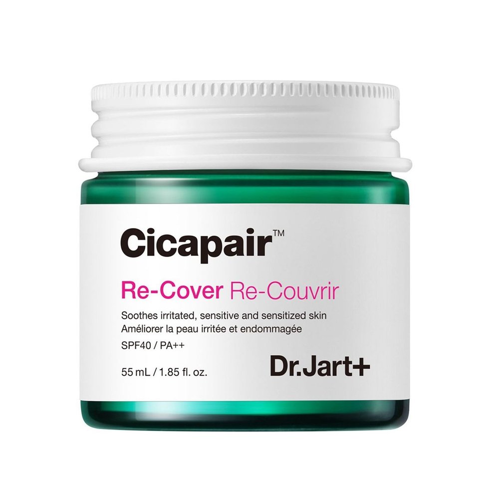 Восстанавливающий дневной крем с экстрактом центеллы Dr. Jart+ Cicapair Derma Green Solution Re-Cover SPF 40 PA++ 55 мл - основное фото