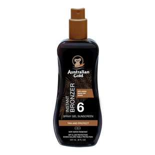 Водостойкий солнцезащитный спрей-гель с бронзатором Australian Gold Spray Gel Sunscreen with Instant Bronzer SPF 6 237 мл - основное фото