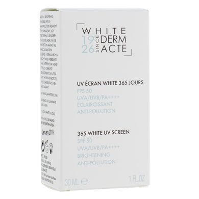 Освітлювальний захисний крем 365 днів Academie White Derm Acte 365 White UV Screen SPF 50 UVA/UVB/PA++++ 30 мл - основне фото