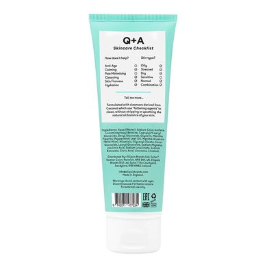 Очищувальний гель для обличчя з перцевою м'ятою Q + A Peppermint Daily Cleanser 125 мл - основне фото