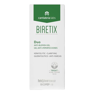 Себорегулювальний протизапальний гель Cantabria Labs Biretix Duo Purifying Exfoliant Gel / Anti-Blemish Gel 30 мл - основне фото